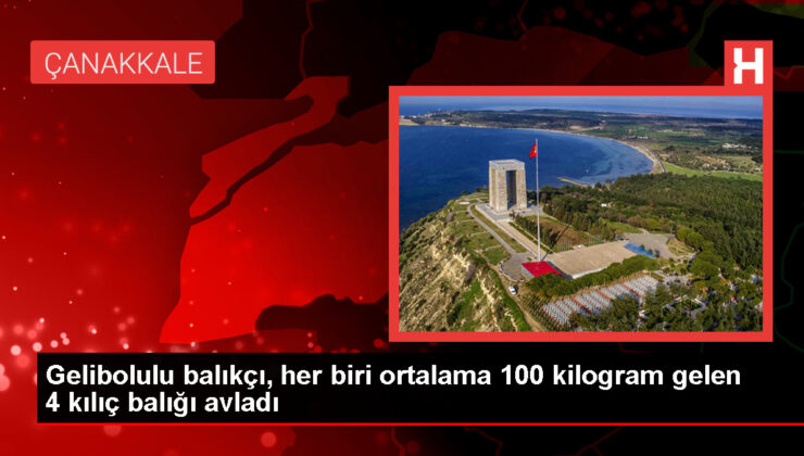 Çanakkale’de Zıpkınla Avcılık Yapan Serkan Kula 4 Kılıç Balığı Yakaladı