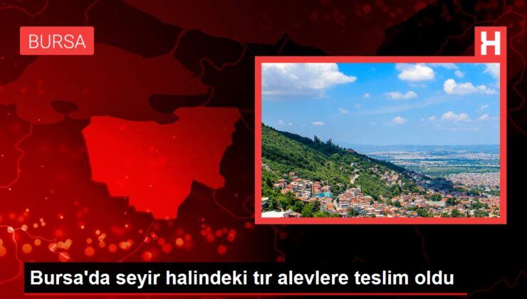 Bursa’da seyir halindeki tır alevlere teslim oldu