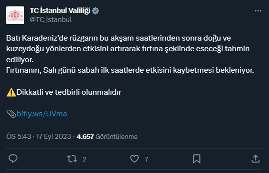 İstanbul Valiliğinden fırtına uyarısı! Tarih vererek duyurdular