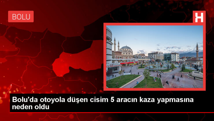 Anadolu Otoyolu’nda 5 araç kaza yaptı