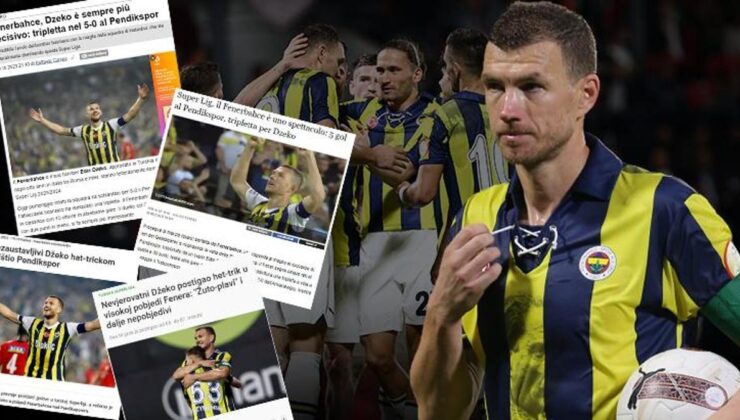 Fenerbahçe'de Edin Dzeko'ya dış basından övgü! 'Süper Lig'i domine ediyor!