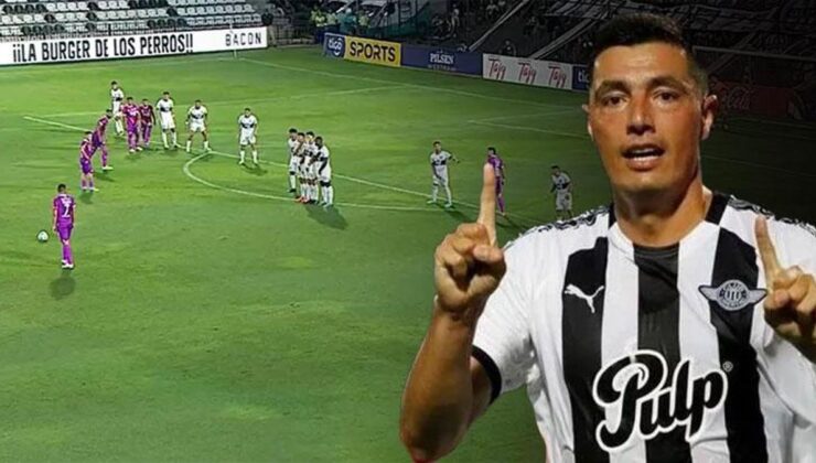 40 yaşındaki Oscar Cardozo'dan harika frikik golü