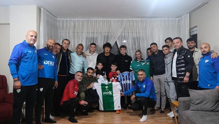 Bursaspor'dan, biber gazı sıkılan çocuğa ziyaret