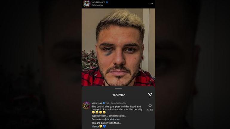 Edin Dzekodan Mauro Icardi cevabı Penaltı için ağlıyorlar