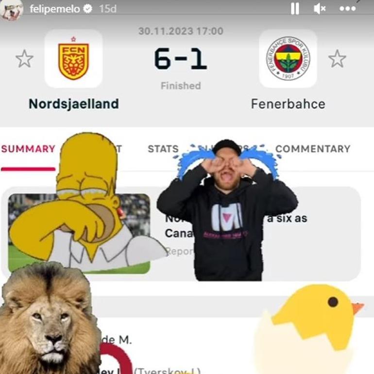 Felipe Melodan Fenerbahçelileri kızdıran paylaşım