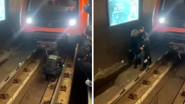 İstanbul'da Ünalan metro istasyonunda intihar girişimi