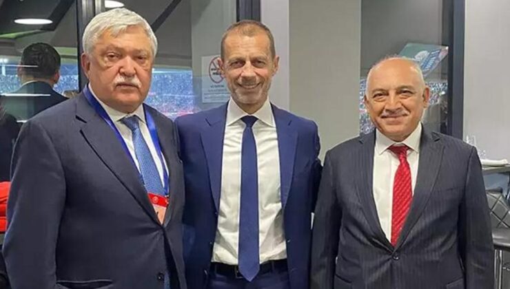 Büyükekşi karşılaşmayı UEFA Başkanı Ceferin ve Macaristan Başbakanı Orban ile takip etti