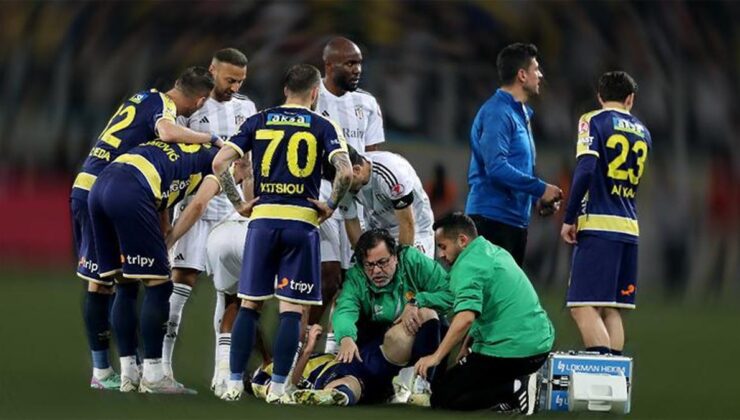 Ankaragücü-Beşiktaş maçında yürekler ağza geldi! Olimpiu Morutan sedyeyle oyunu terk etti