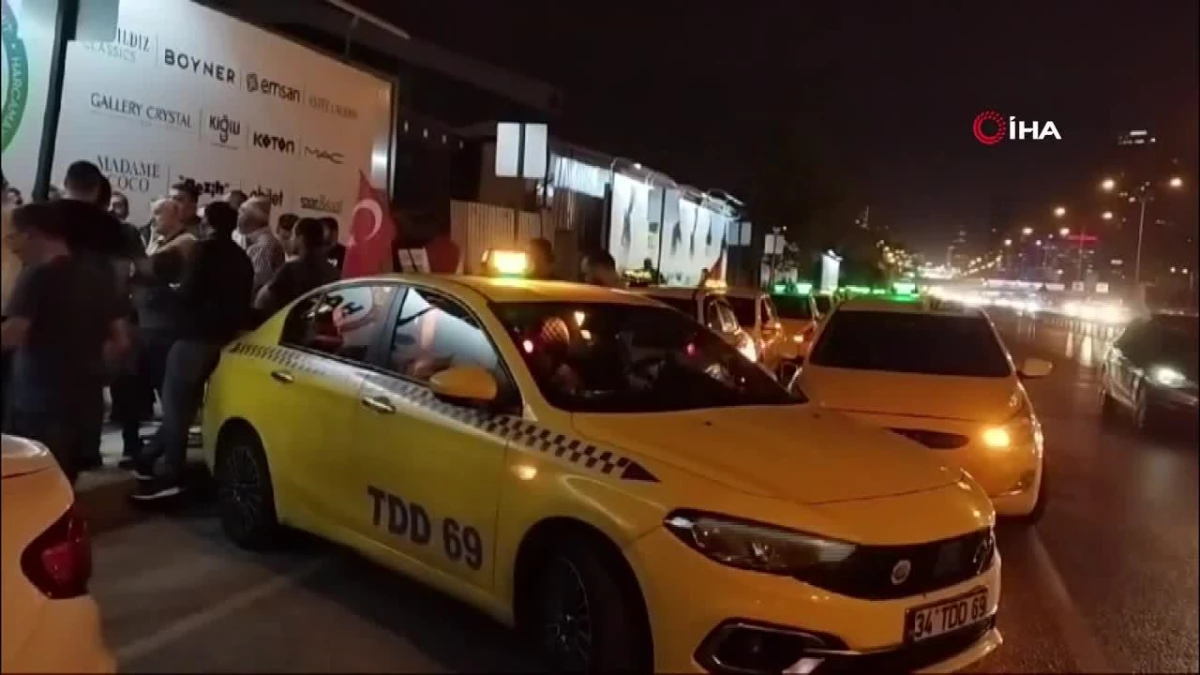 İstanbul’da taksiciler öldürülen meslektaşları için eylem yaptılar