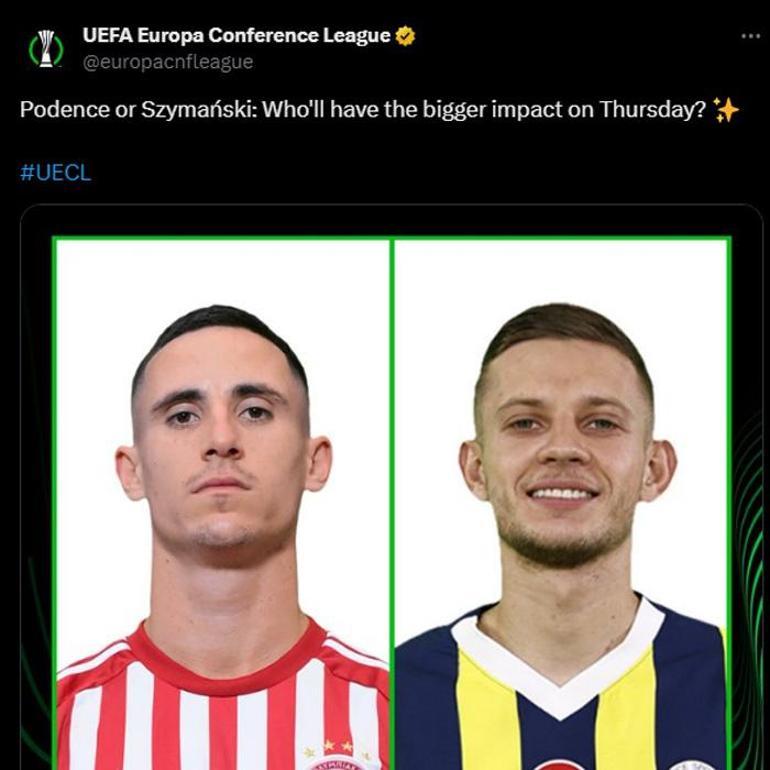 UEFAdan büyük hata: Olympiakos-Fenerbahçe