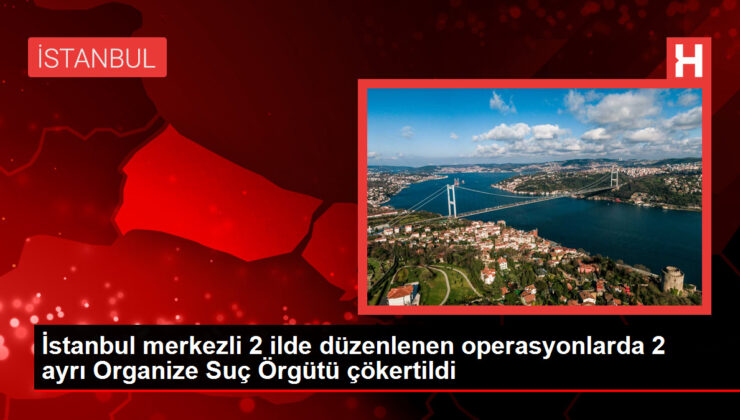 İstanbul merkezli 2 ilde düzenlenen operasyonlarda 2 ayrı Organize Suç Örgütü çökertildi