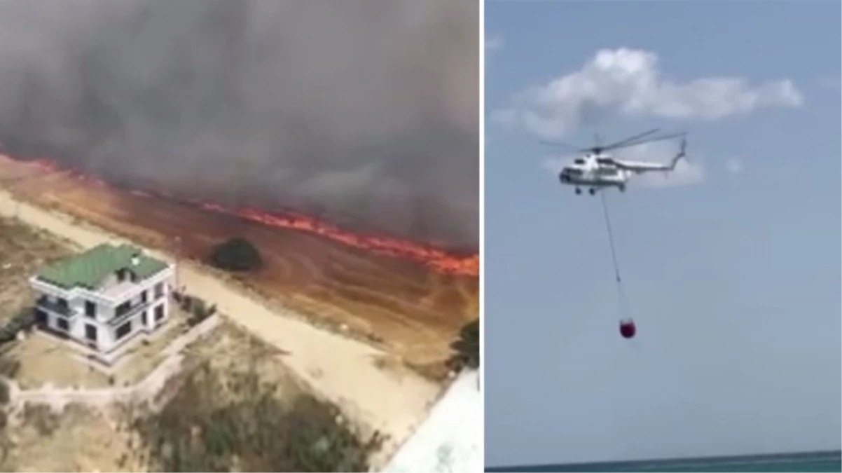 Silivri’de anız yangını! Alevler yerleşim yerlerine doğru ilerliyor