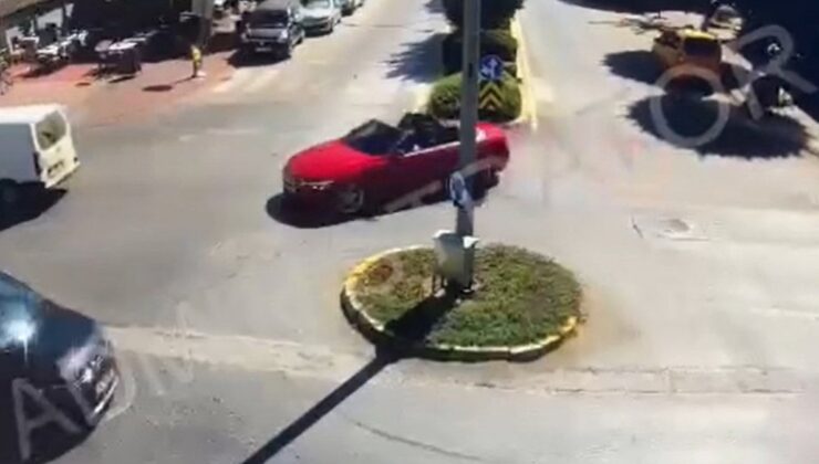 Antalya’’da drift atan ehliyetsiz sürücü kamerada: Ceza yağdı