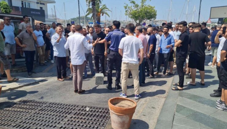 Bodrum’da esnaf, taklit ürün denetimine karşı yolu kapattı