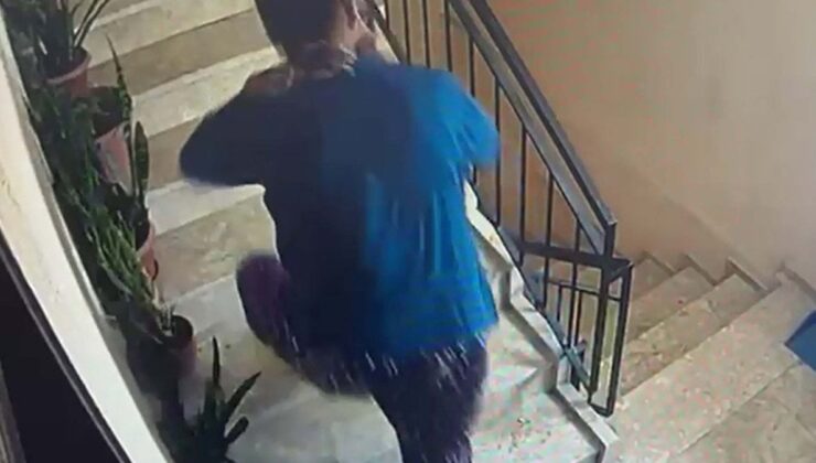 Denizli’de kadın kıyafeti giyen hırsız önce kameraya ardından polise yakalandı