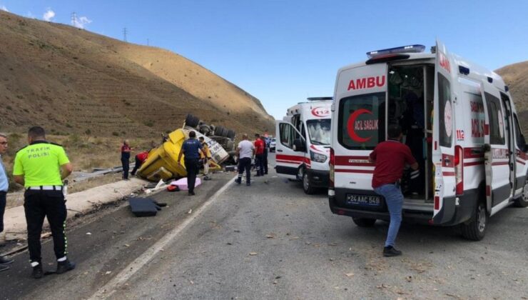 Erzincan’da katliam gibi kaza: 4 kişi öldü, 2 kişi yaralandı