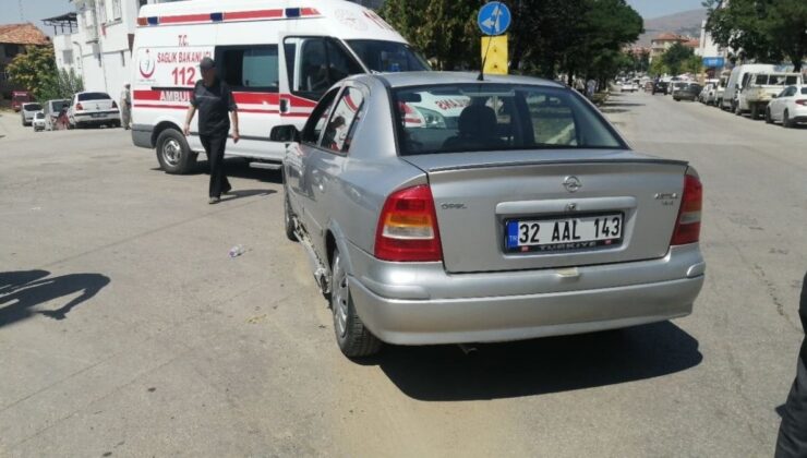 Isparta’da otomobil ile motosiklet çarpıştı: 1 yaralı