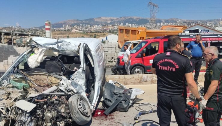 Kahramanmaraş’ta kamyonetle çarpışan aracın sürücüsü öldü