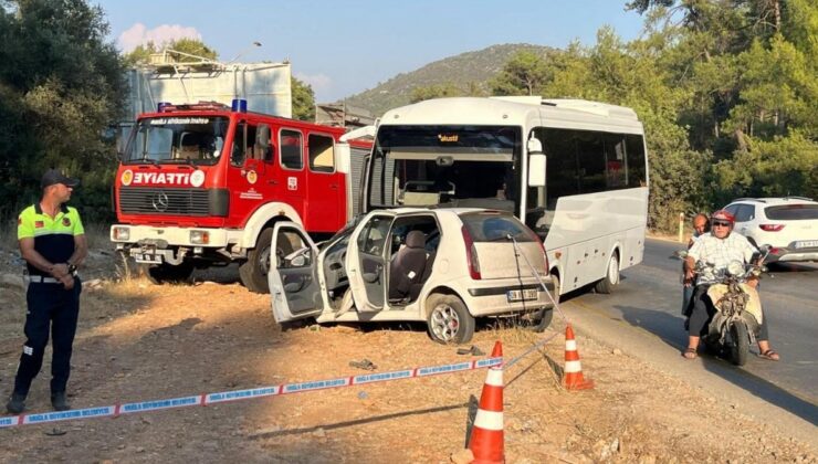 Muğla’da hatalı sollama yapan otomobil, minibüsle çarpıştı: 1 ölü 1 yaralı