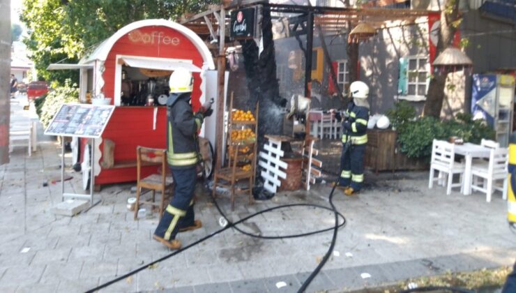 Muğla’da kafede önce tüp patladı, sonra yangın çıktı: 1 yaralı