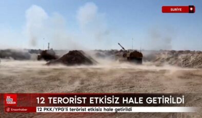 Suriye’nin kuzeyinde 12 PKK/YPG’li terörist etkisiz hale getirildi