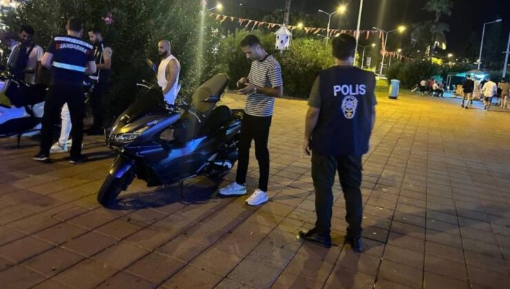 Alanya’da 46 motosiklet sürücüsüne 108 bin lira ceza