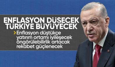 Cumhurbaşkanı Erdoğan’dan ekonomi mesajı! ‘Türkiye enflasyonu düşürerek büyüyecek’