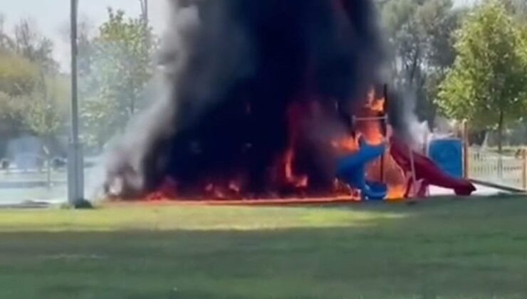 Diyarbakır’da çocuk parkında yangın