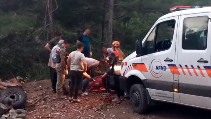 Hatay’da uçuruma düştü, imdadına ekipler yetişti