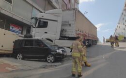 istanbul’da freni boşana tır, korkuya neden oldu