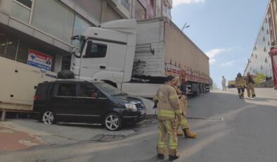 istanbul’da freni boşana tır, korkuya neden oldu