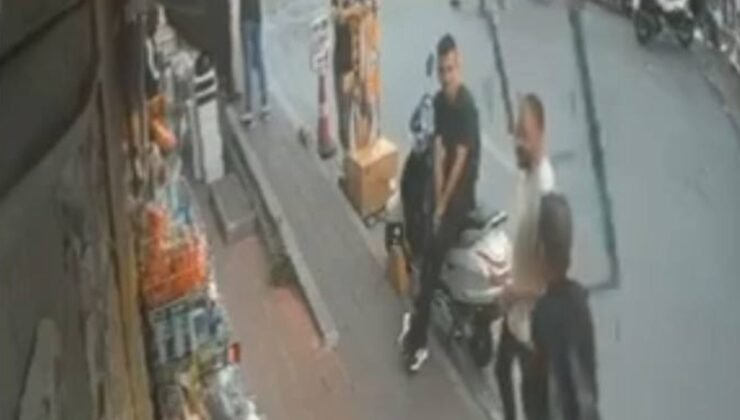 İstanbul’da kaldırımda sohbet ederken üzerine cam çerçeve düştü