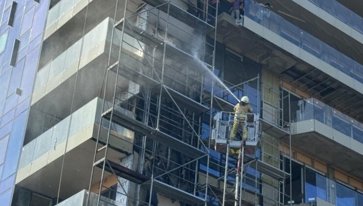 Sarıyer’de otel inşaatında yangın: İşçiler iskeleden atladı