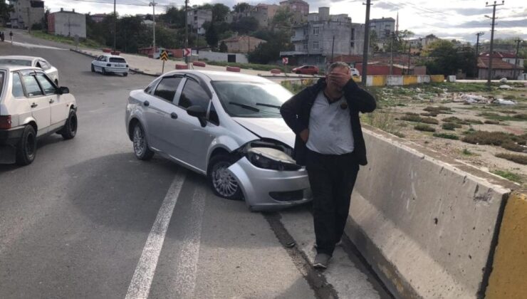 Tekirdağ’da kaza yapan adamın telefonunu yürüttüler