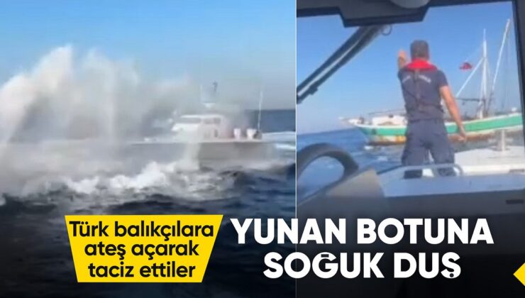 Türk balıkçı teknesini taciz eden Yunan botuna Sahil Güvenlik’ten müdahale