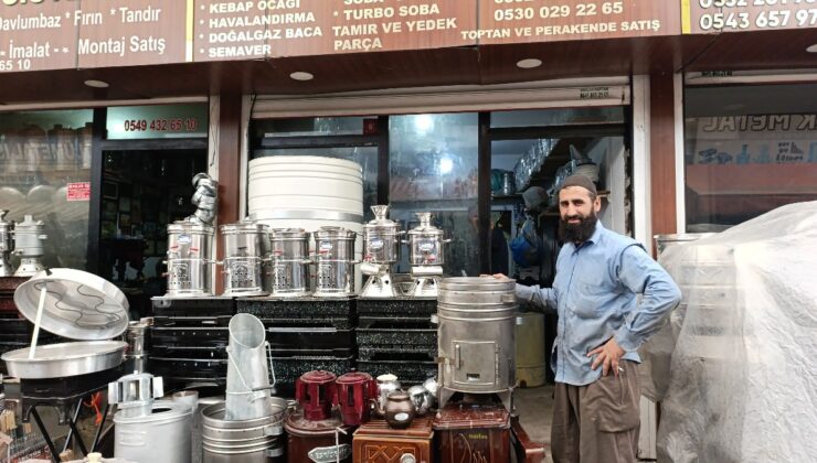 Van’da asırlık sobacılar çarşısı sezonu erken açtı