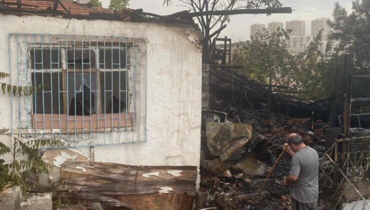 Ankara’da sobada yemek yapmak isterken yangın çıkardı