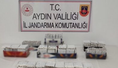 Aydın’da Jandarma 2 bin 620 adet içi tütün dolu makaron ele geçirdi