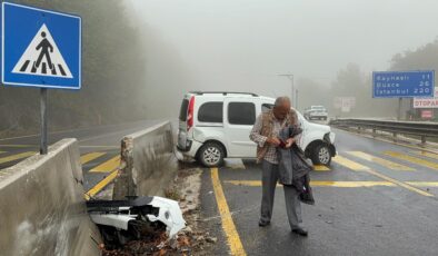 Bolu’da feci kaza: Ölüm teğet geçti