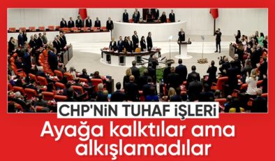 Cumhurbaşkanı Erdoğan’ın TBMM girişinde CHP sıraları ayağa kalktı