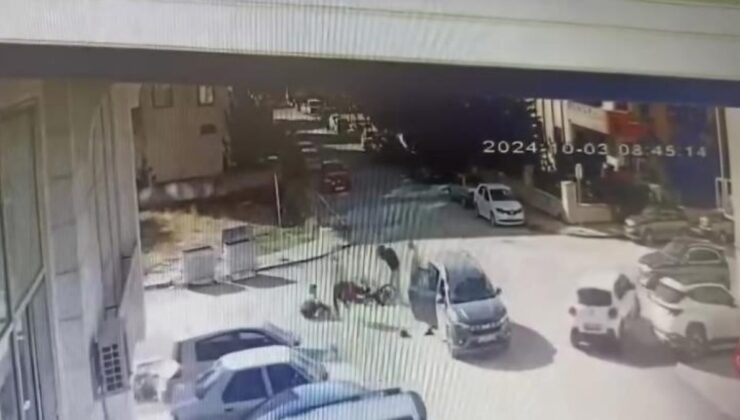 Elazığ’da motosiklet ile otomobilin çarpışma anı kamerada