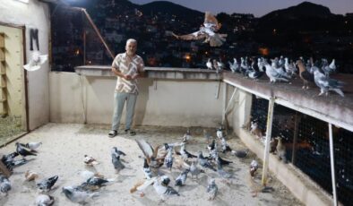 Hatay’da deprem bile güvercin besleme tutkusuna engel olamadı