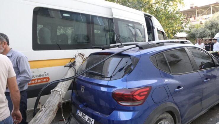 Hatay’da freni arızalanan iş makinesi 7 araca çarptı: 8 yaralı