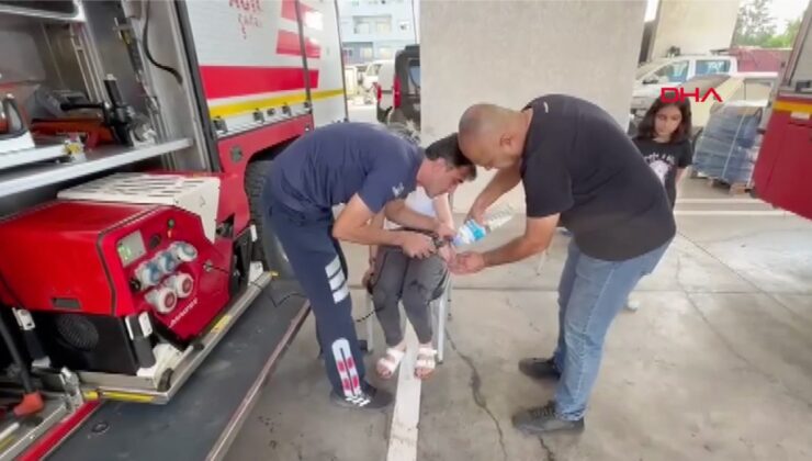 Hatay’da yüzüğü parmağına sıkışan kadının imdadına itfaiye yetişti