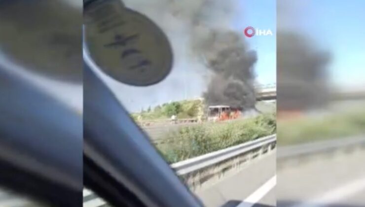 İstanbul’da yolcu otobüsü alevlere teslim oldu