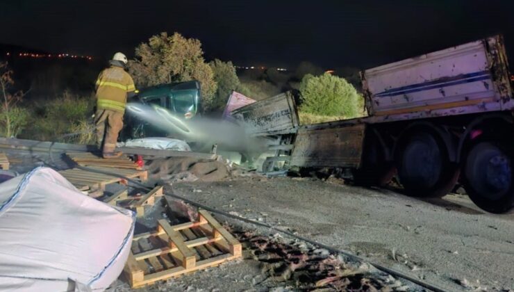 İzmir’de ard arda kaza yaptı: Yanan otomobilin içinde can verdi