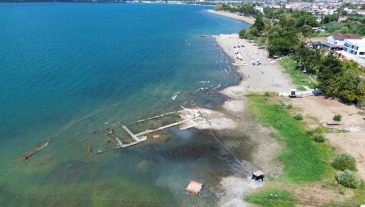 İznik Gölündeki çekilme iki katına çıktı