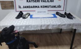 Kayseri’de ayakkabıya gizlenmiş 1 kilo uyuşturucu bulundu