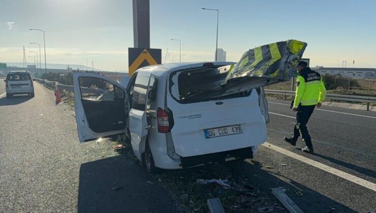 Kocaeli’de bariyerin delip geçtiği kazadan sağ kurtuldu