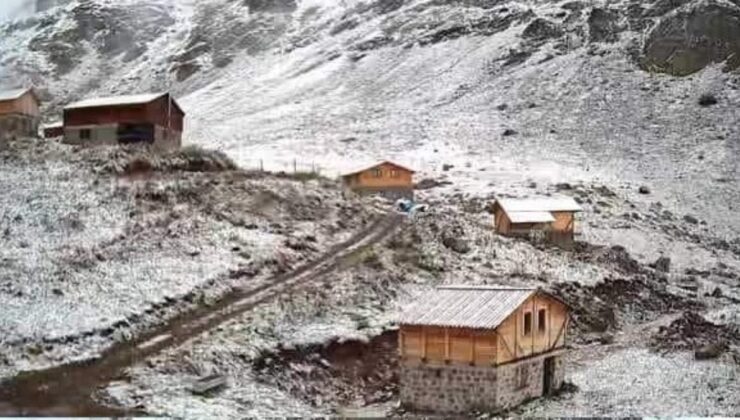 Rize’ye mevsimin ilk karı düştü